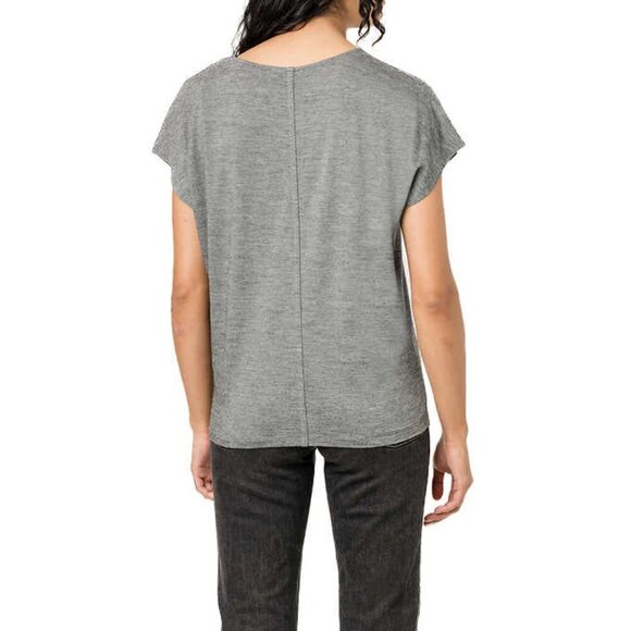 NEW Cloudveil End-on-End Stripe Dolman Top | Black - Picture 2 of 5